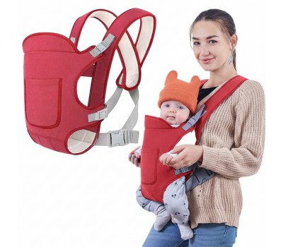 Слінг-рюкзак кенгуру Baby Carriers (3-24 місяці) — Red Edition