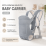 Рюкзак кенгуру ергономічна переноска слінг Baby Carrier сірий для дітей 3–24 місяців до 15 кг, 4 положення носіння Рюкзак кенгуру ергономічна переноска слінг Baby Carrier сірий для дітей 3–24 місяців до 15 кг, 4 положення носіння
