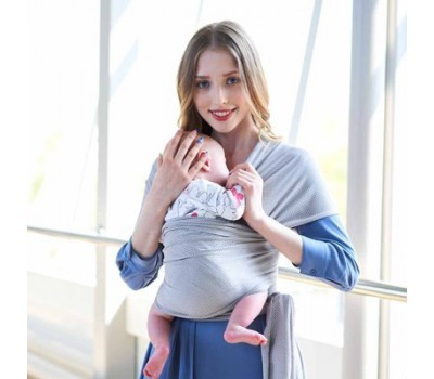 Слінг-шарф сітчастий сірий