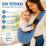 Слинг-переноска через плечо BabySling Hip Carrier голубой джинсовый с этническим принтом 4,5–20 кг