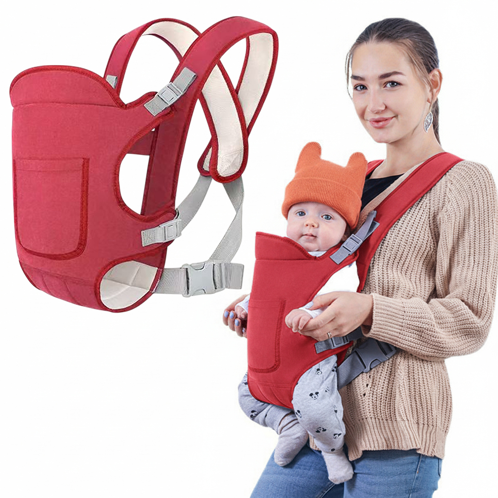 Слінг-рюкзак у яскравому червоному кольорі