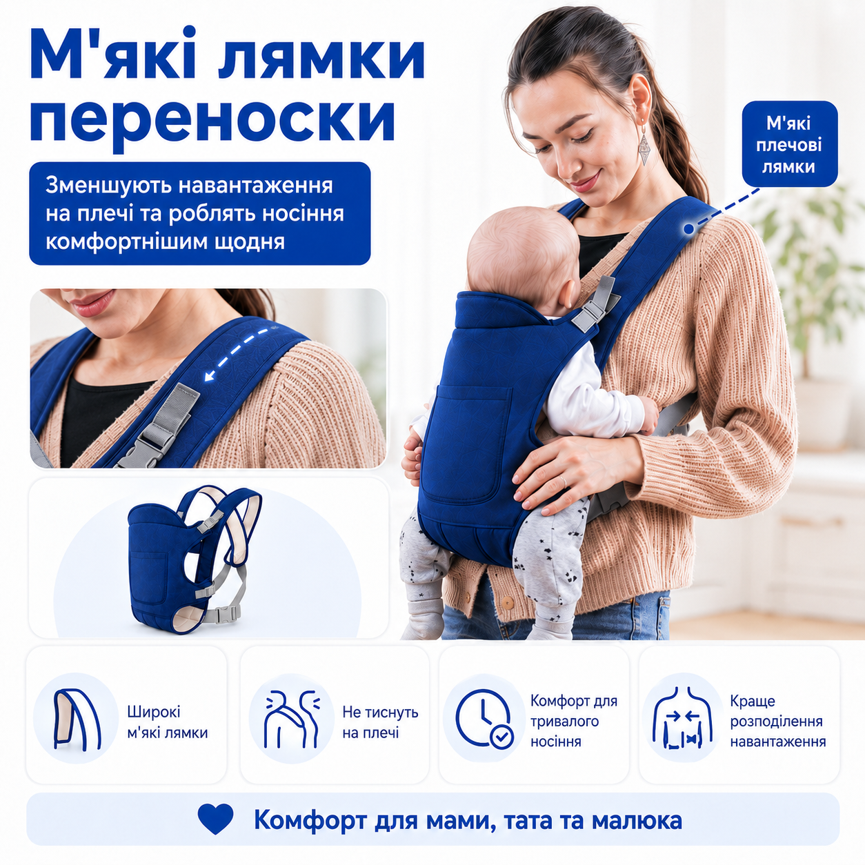 М'які лямки переноски