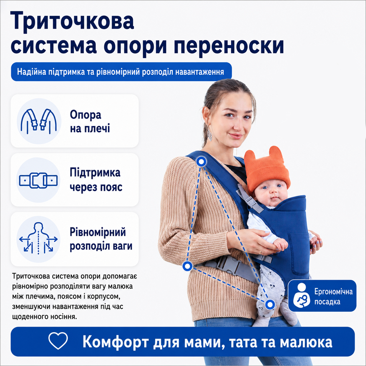 Триточкова система опори переноски