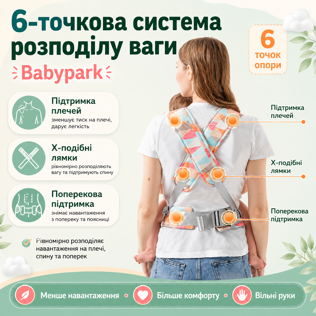 6-точечная система распределения веса Babypark
